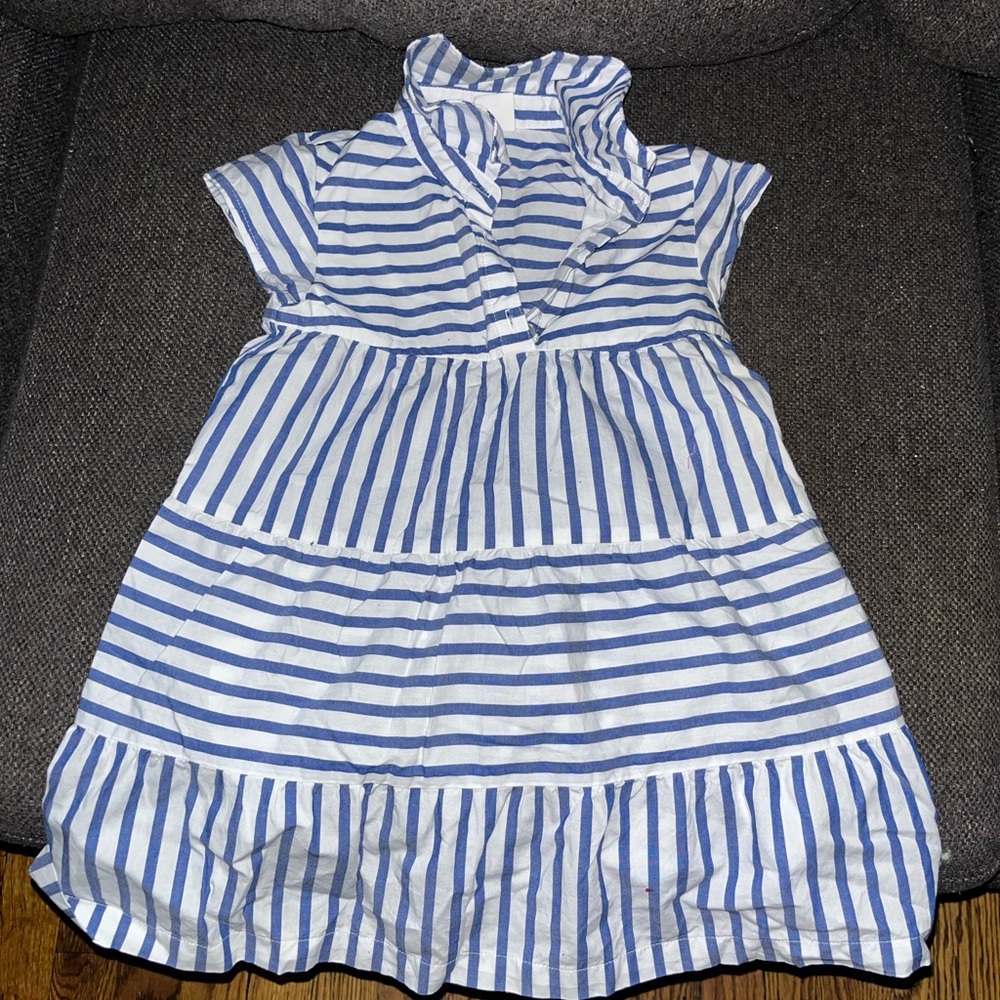 GAP Blue and White Striped Casual Kids Dress